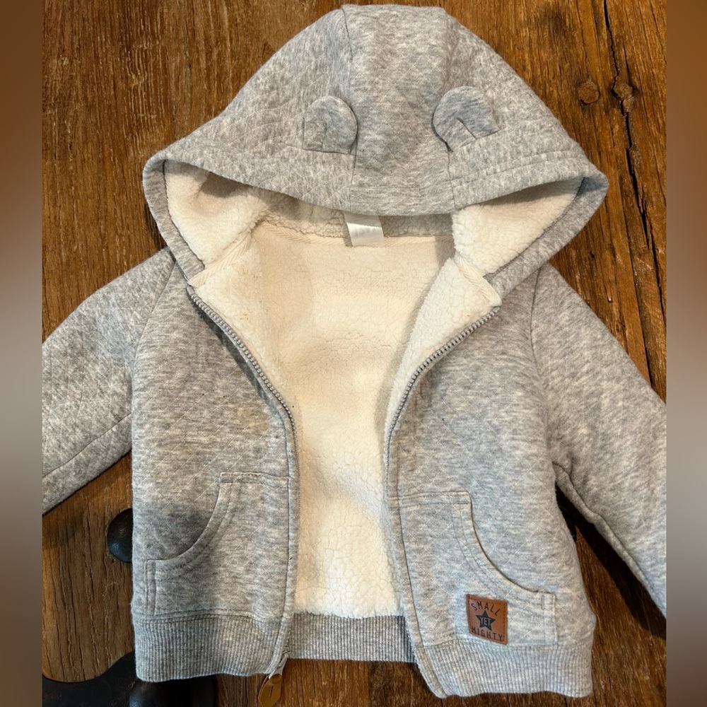 Baby zipper jacket with hood